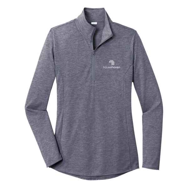 HH - Ladies PosiCharge ® Tri Blend Wicking 1/4 Zip Pullover Thumbnail