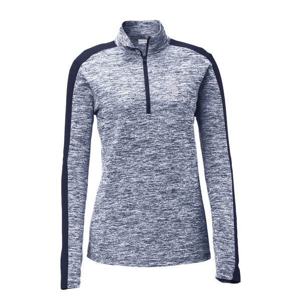 HH - Ladies PosiCharge ® Electric Heather Colorblock 1/4 Zip Pullover Thumbnail