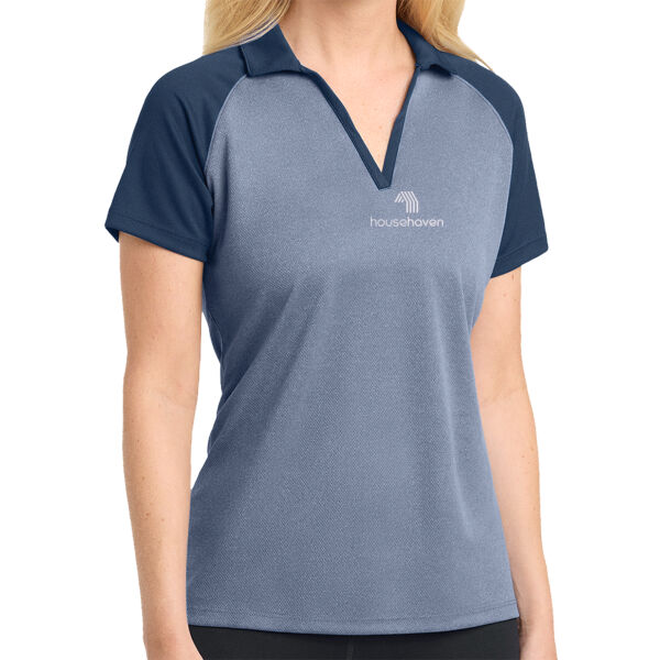 HH - Ladies PosiCharge ® RacerMesh ® Raglan Heather Block Polo Thumbnail