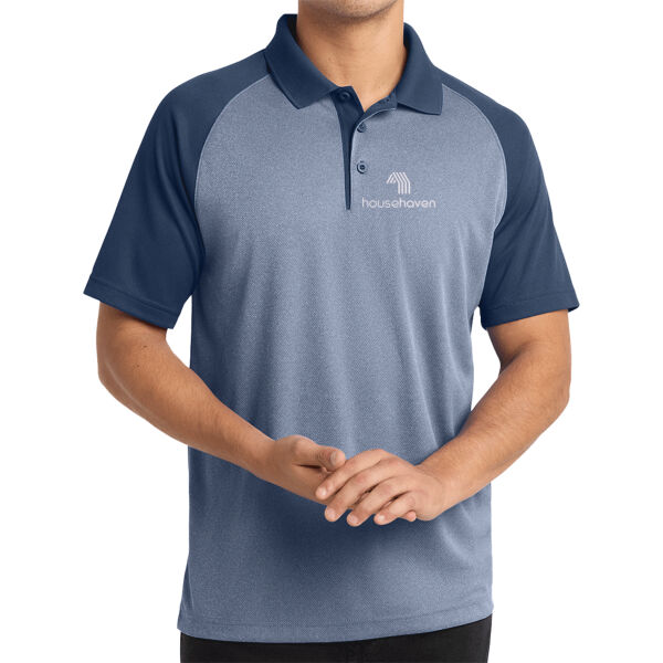 HH - PosiCharge ® RacerMesh ® Raglan Heather Block Polo Thumbnail